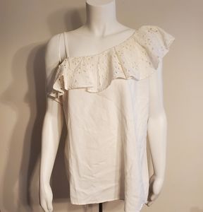 NWT Old Navy Asymmetric Ruffle Tank Blouse